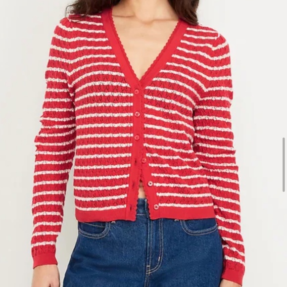 SoSoft Lite Pointelle Cardigan Sweater - Picture 1 of 2